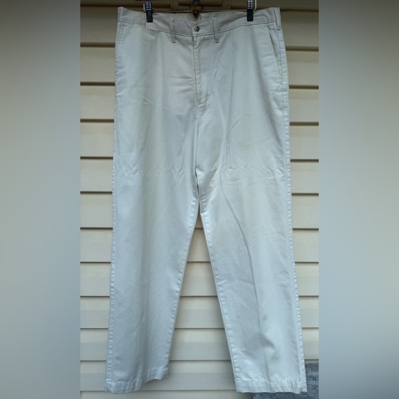 Hunt Club Collection Off-White Chinos/Khakis Pants, Zipper & Button Closure, 36 - Picture 1 of 8